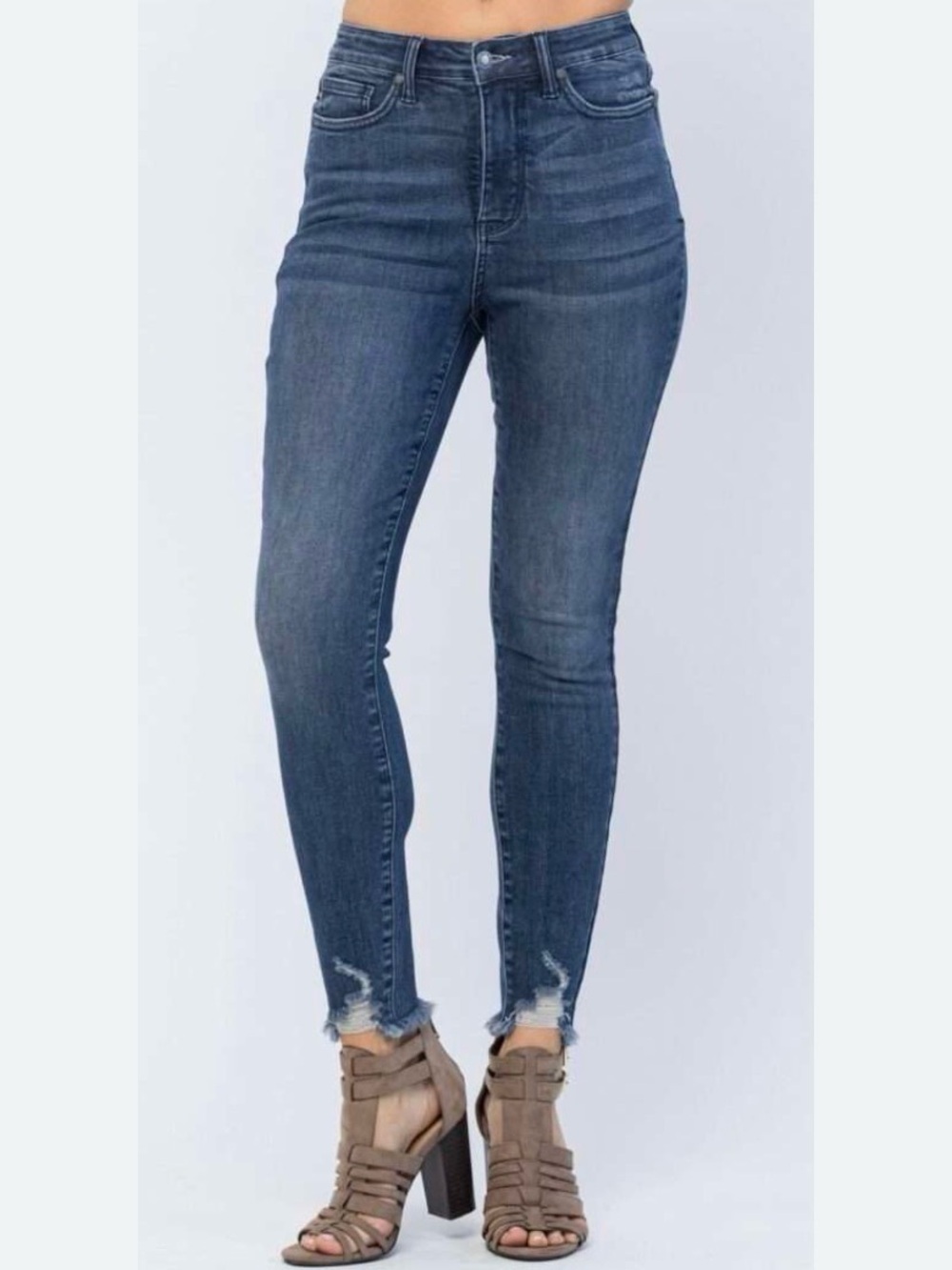 Judy Blue JB88425 Mid-Rise Skinny Jeans in Dark Denim 11/30 - Picture 2 of 12